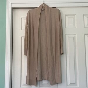 LOFT Women's Tan Mid-Length Cardigan Sweater